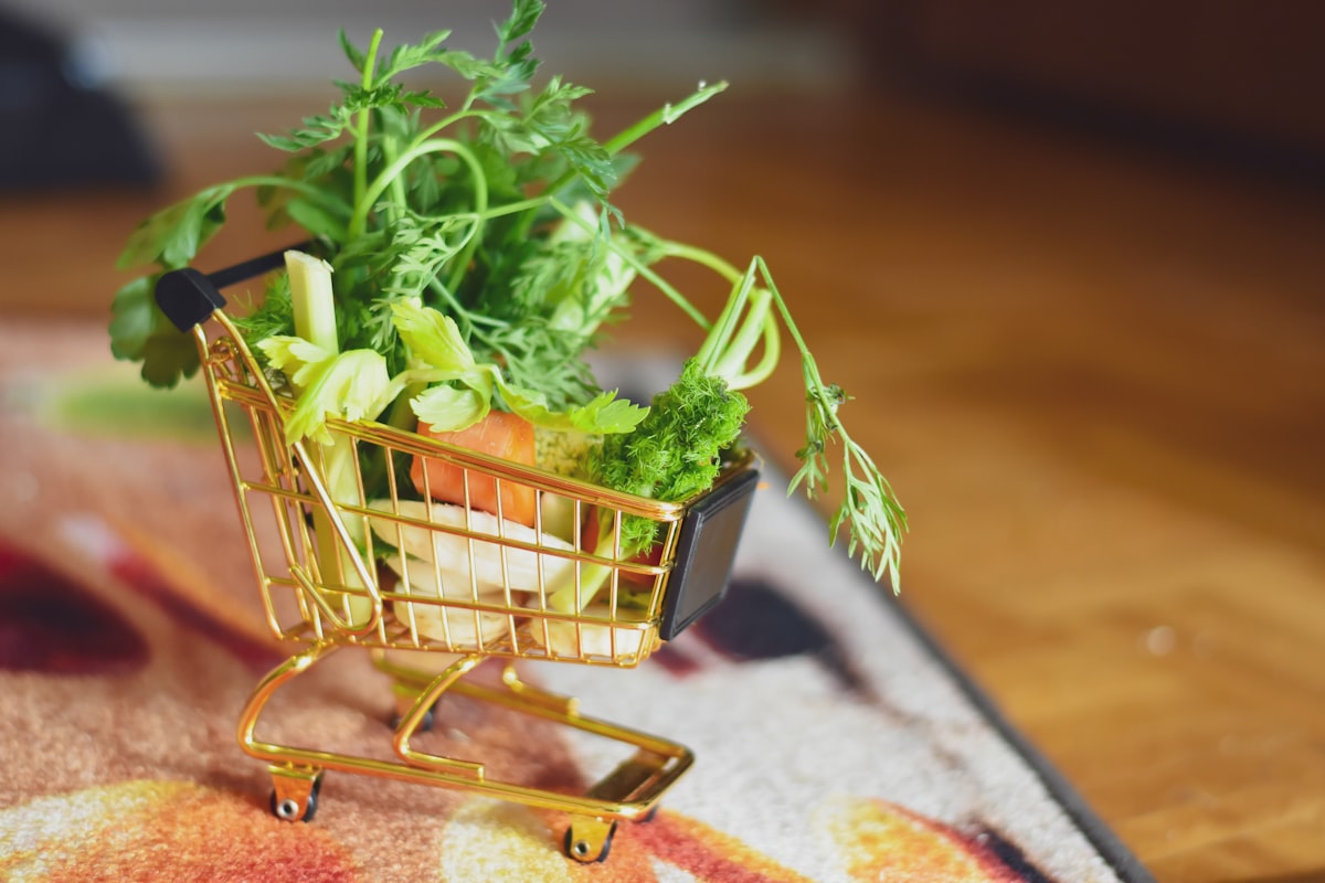 Fresh organic produce and healthy groceries